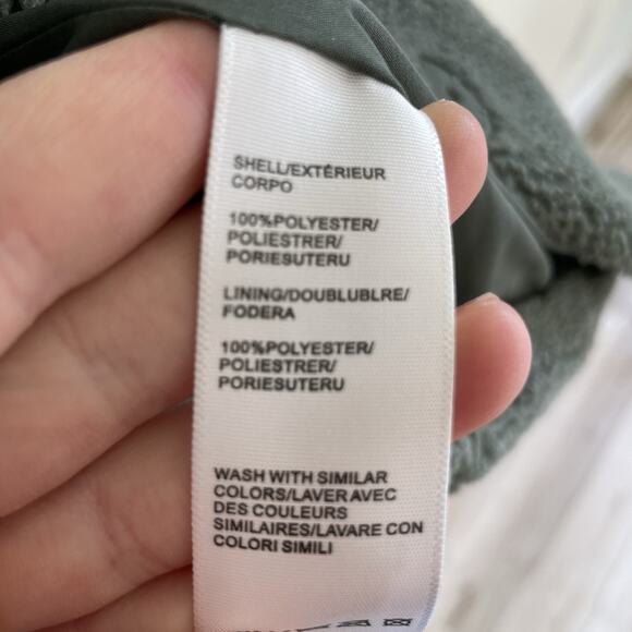 Rebecca Minkoff Sage Green Collared Snappedlong Sleeve Sherpa Fleece Size L - Picture 3 of 5